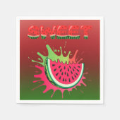 スイカ赤ちゃんシャワー スタンダードカクテルナプキン (正面)