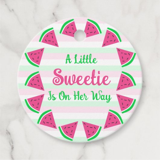 スイカ赤ちゃんシャワー フェイバータグ (正面)