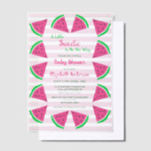スイカ赤ちゃんシャワー ベラム紙招待状 (オフセット)