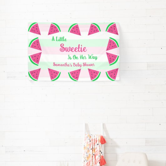 スイカ赤ちゃんシャワー 横断幕 (インサイチュ)