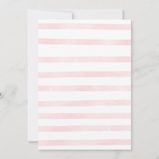 スイカ赤とピンクの赤ちゃんシャワー サンキューカード (裏面)