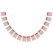 スイカ赤と白バナー束ね バンティングフラッグ (全)