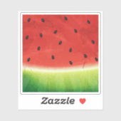 スイカ赤と緑の天然水絵を描色 シール (シート)