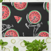 スイカ車、夏のパターン。 キッチンタオル (折り畳み)