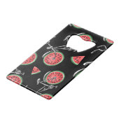 スイカ車、夏のパターン。 クレジットカード栓抜き (裏面アングル)