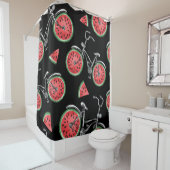 スイカ車、夏のパターン。 シャワーカーテン (インサイチュ)