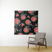 スイカ車、夏のパターン。 タペストリー (インサイチュ(横))