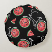 スイカ車、夏のパターン。 ラウンドクッション (裏面)
