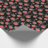 スイカ車、夏のパターン。 ラッピングペーパー (角)