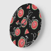 スイカ車、夏のパターン。 ラージ壁時計 (傾斜)