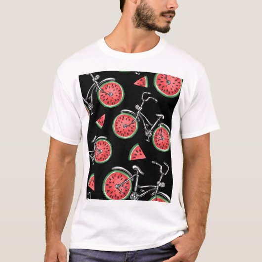 スイカ車、夏のパターン。 Tシャツ (正面)