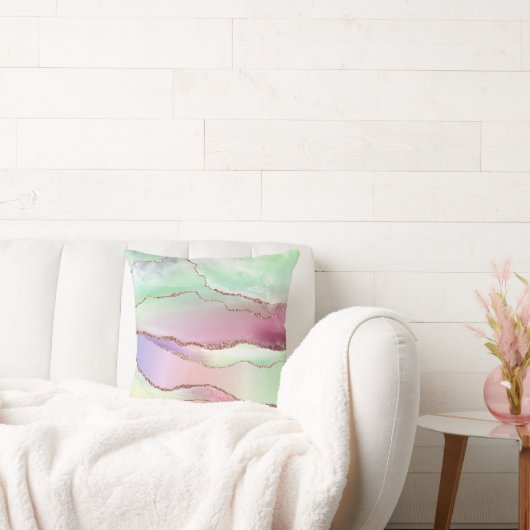 スイカ酸 | Neo Mint GreenとCassis Pink クッション (ソファ)