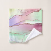 スイカ酸 | Neo Mint GreenとCassis Pink バスタオルセット (ウォッシュタオル)