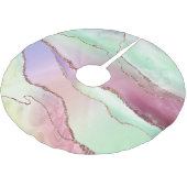 スイカ酸 | Neo Mint GreenとCassis Pink ブラッシュドポリエステルツリースカート (アングル)