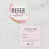 スイカ金ゴールドサロンフレンド紹介カードを参照 スクエア名刺 (正面/裏面)