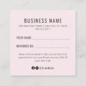 スイカ金ゴールドサロンフレンド紹介カードを参照 スクエア名刺 (裏面)