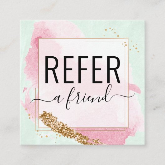 スイカ金ゴールドサロンフレンド紹介カードを参照 スクエア名刺 (正面)