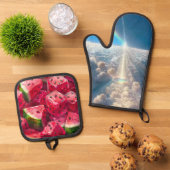 スイカ雲 鍋つかみ&鍋敷きセット (トップダウン)