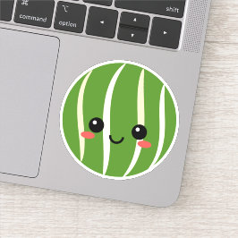 スイカ顔水瓶等のビニール貼りシール シール