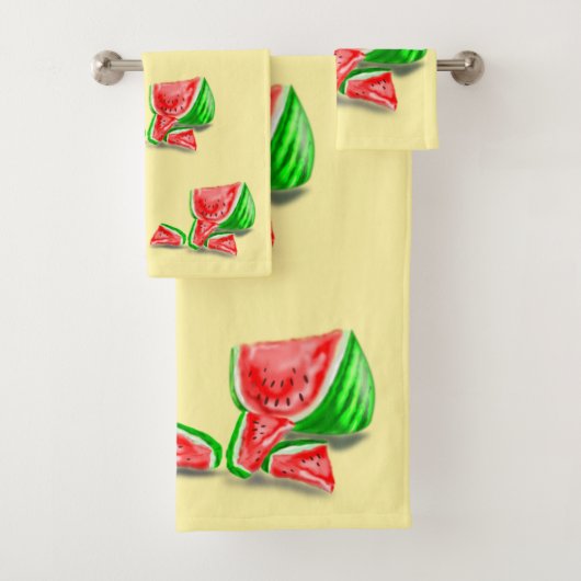 スイカ風呂タオル – 色を選択 バスタオルセット (インサイチュ)