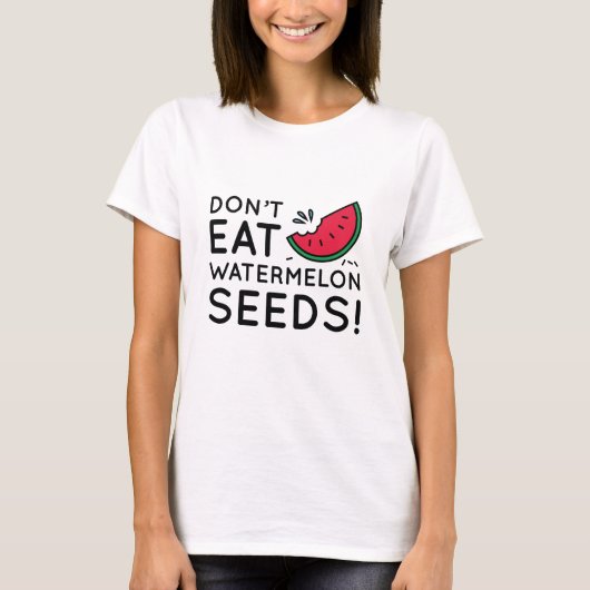 スイカ食べの種を除く Tシャツ (正面)