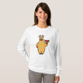 スイカ食べ物とキリン Tシャツ (正面フル)