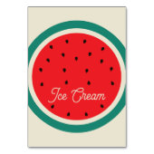 スイカ食品テントカード テーブルナンバー (正面)