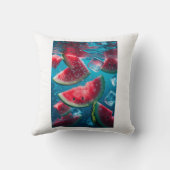 スイカ鮮やかスライス水中 – リフレッシュ クッション (裏面)