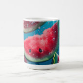 スイカ鮮やかスライス水中 – リフレッシュ コーヒーマグカップ (中央)