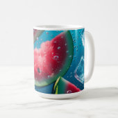 スイカ鮮やかスライス水中 – リフレッシュ コーヒーマグカップ (正面右)