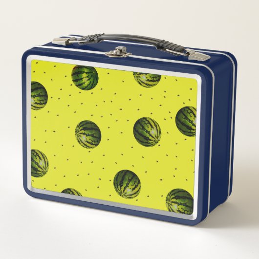 スイカ黄色（種子） メタルランチボックス (正面)