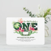 スイカ1がメロン1歳の誕生日招待状 招待状 (スタンド正面)