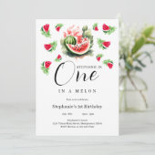 スイカ1つメロンの1つ誕生日パーティー 招待状 (スタンド正面)