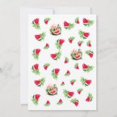 スイカ1つメロンの1つ誕生日パーティー 招待状 (裏面)