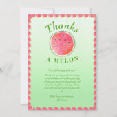 スイカ1つメロン最初の誕生日ありがとう サンキューカード (正面)