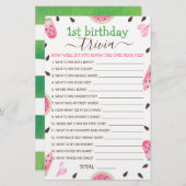 スイカ1個目の誕生日トリビアゲーム (正面/裏面)