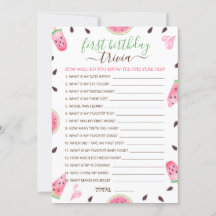 スイカ1個目の誕生日トリビアゲーム