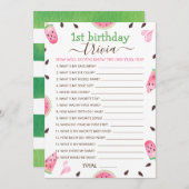 スイカ1個目の誕生日トリビアゲーム シーズンカード (正面/裏面)