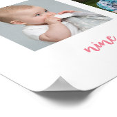 スイカ1年目の誕生日写真サイン ポスター (角)