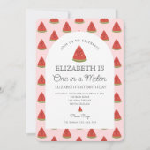 スイカ1歳の誕生日 招待状 (正面)