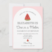 スイカ1歳の誕生日 招待状 (正面)