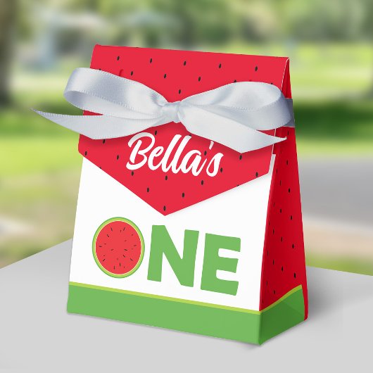 スイカ1st誕生日パーティーガール用ゲーブルボックス フェイバーボックス