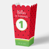 スイカ1st誕生日パーティーポップコーンボックス女の子 フェイバーボックス (正面)