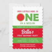 スイカ1st誕生日招待状と写真 招待状 (正面)