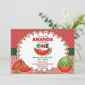 スイカ1st誕生日招待状 招待状 (スタンド正面)