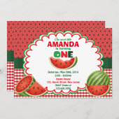 スイカ1st誕生日招待状 招待状 (正面/裏面)