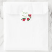 スイカ3枚 ラウンドシール (バッグ)