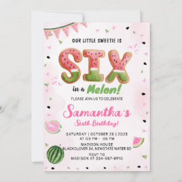 スイカ6h誕生日パーティーの招待状 招待状