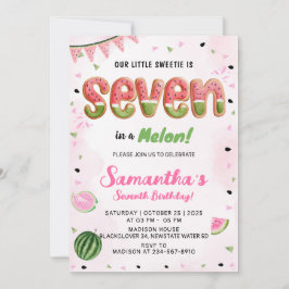 スイカ7th誕生日パーティーへの招待 招待状