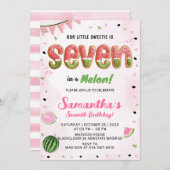 スイカ7th誕生日パーティーへの招待 招待状 (正面/裏面)